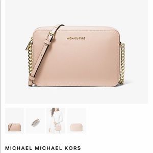 Jet Set Large Saffiano Leather Crossbody Bag